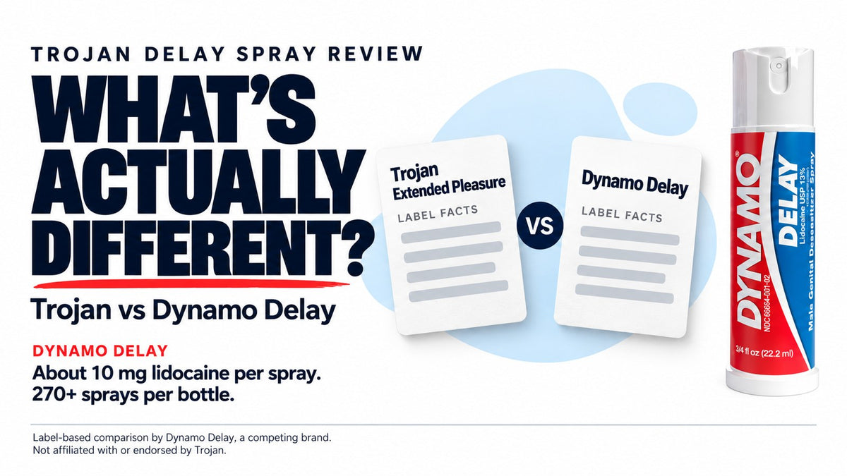 Trojan Extended Pleasure vs Dynamo Delay label comparison