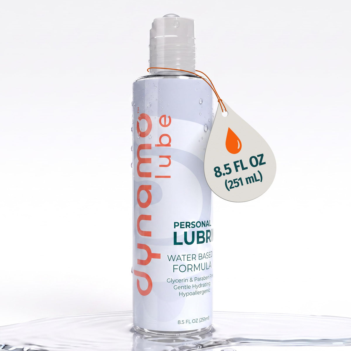 Dynamo water-based personal lube, 8.5 fl oz (251 ml) bottle