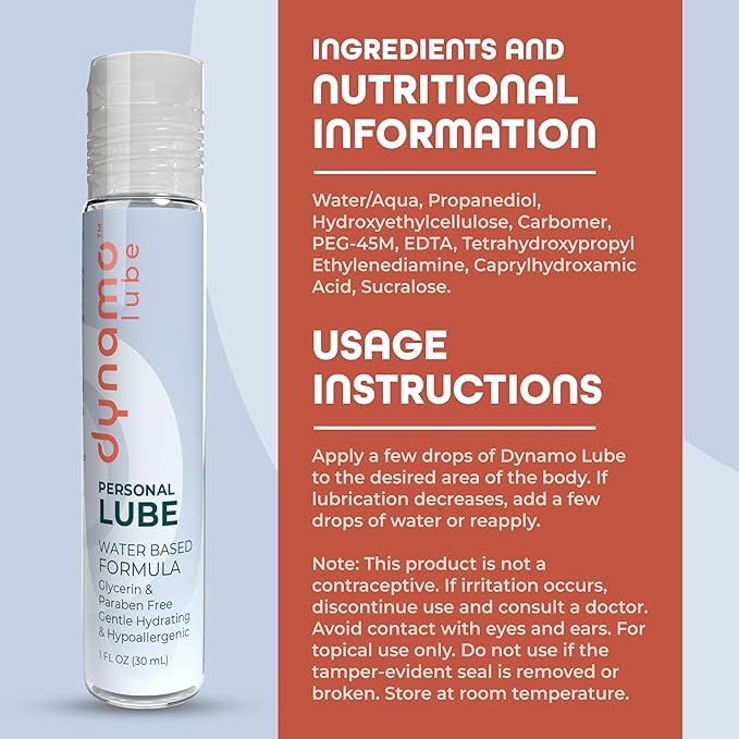 Premium Water-Based Lube: Natural Feel, Toy Safe & Glycerin-Free