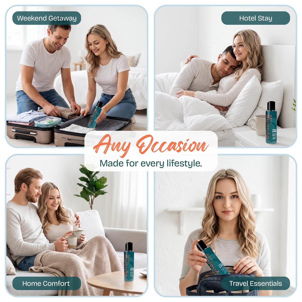 Dynamo silicone lube for every occasion: weekend getaway, hotel stay, home comfort, travel