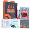 All Night Delay Kit: Dynamo Delay spray, RingO c-ring, lube foils, intimate wipes and delay wipes
