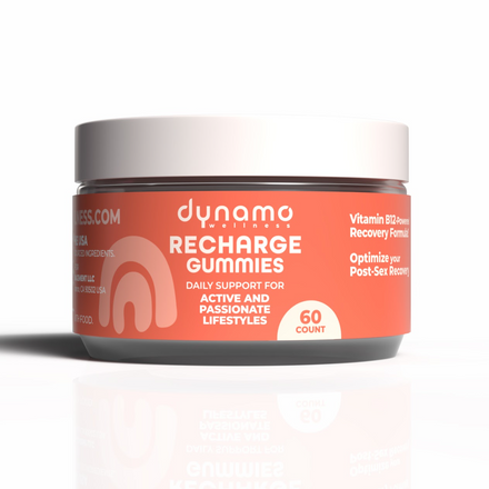 Dynamo Wellness Recharge Recovery Gummies: Vitamin B12, Turmeric & Ginger