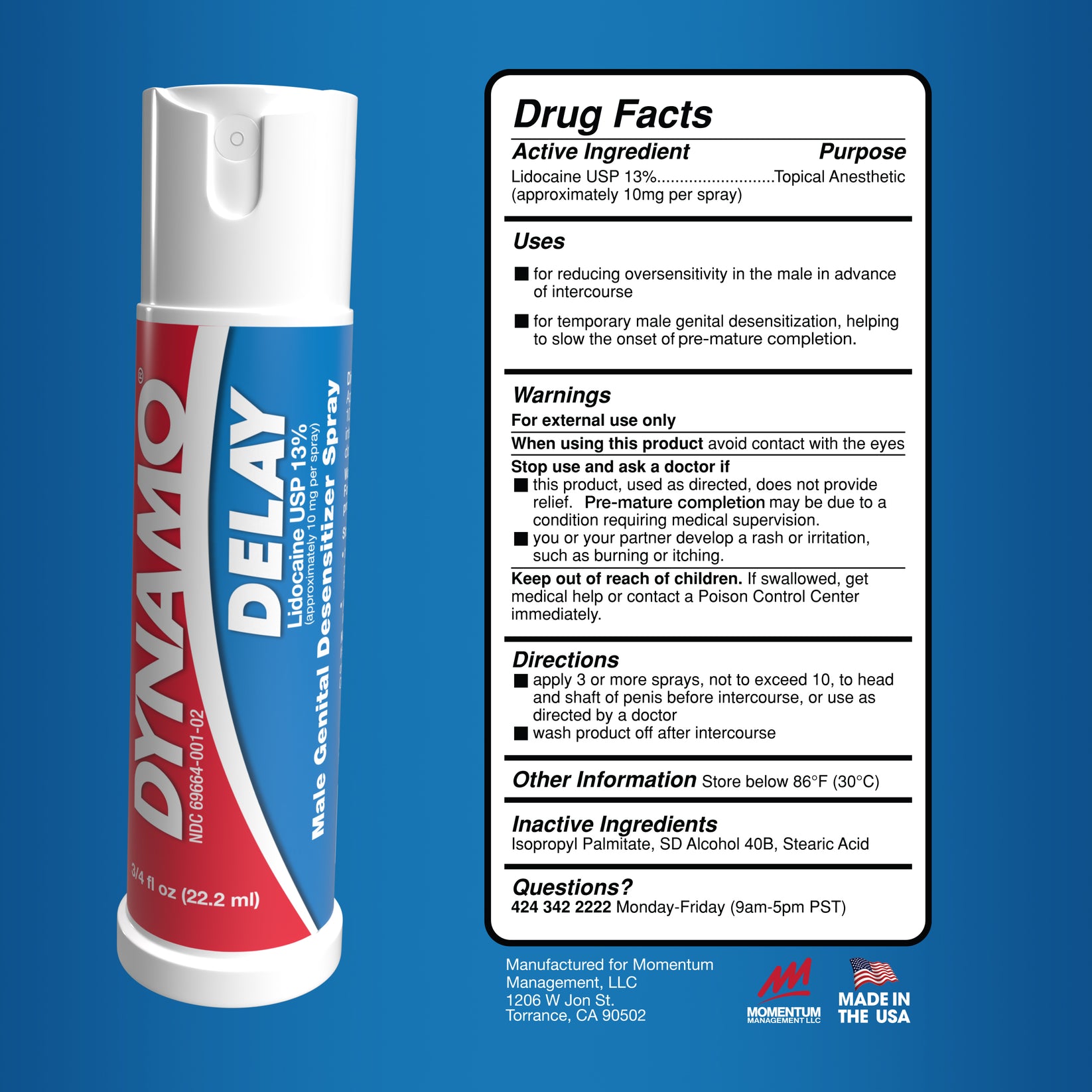 Dynamo Delay Endurance Spray - Last Longer & Stay in the Moment